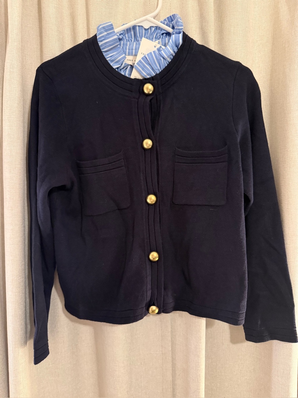 New Free Assembly Ruffle Neck Cardigan M